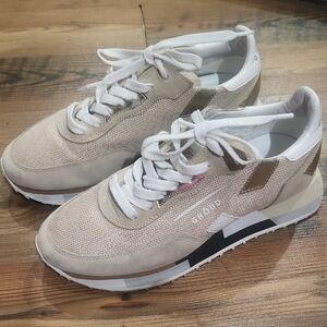 GHOUD Rush Venice Sporty Colorblock Suede Leather Lowtop Neutral Quiet Luxury 37